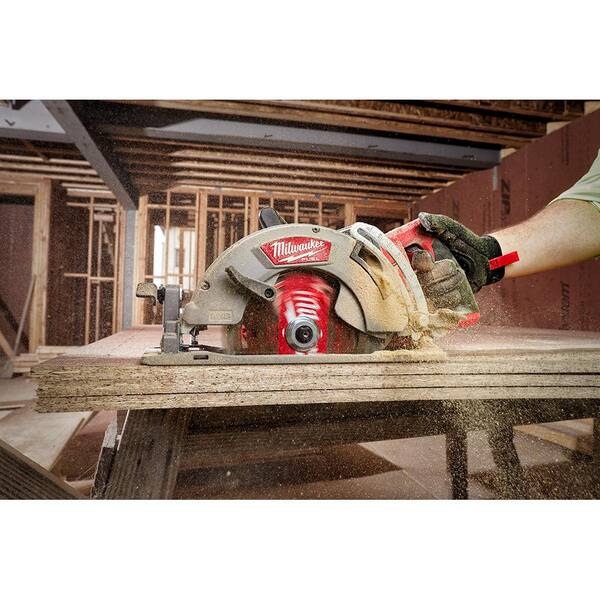 M18 FUEL 18-Volt Lithium-Ion Brushless Cordless SAWZALL w/7-1/4 in. Rear Handle Circ Saw, Two 6 Ah High Output Batteries - image 10