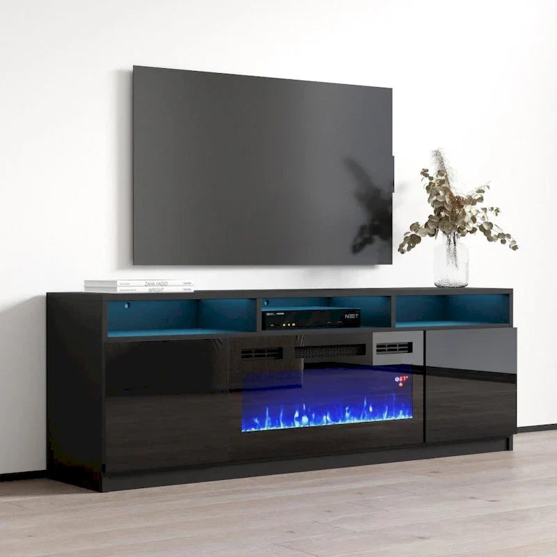 Modern 63-Inch TV Stand with Reno 05 Electric Fireplace - image 7