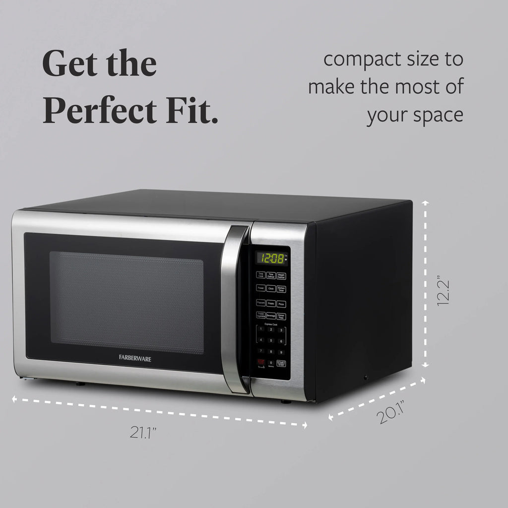 Farberware FMGZ09BKA 0.9 Cu. Ft. Microwave Oven, 900W, Digital Control, LED Display, 6 Cooking Presets, Black - image 34