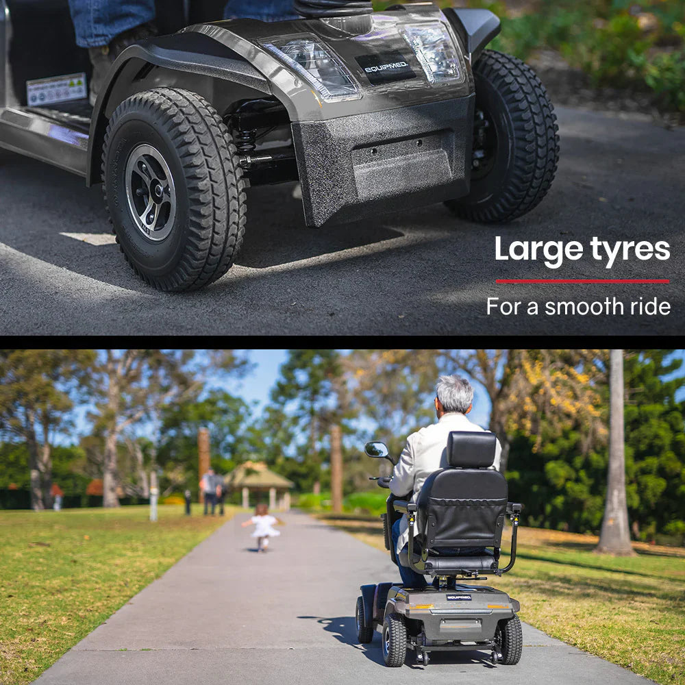 EQUIPMED Mobility Scooter, S-XXL comfortable size for all riders, 30km Max Range, 180kg capacity, Grey - image 5