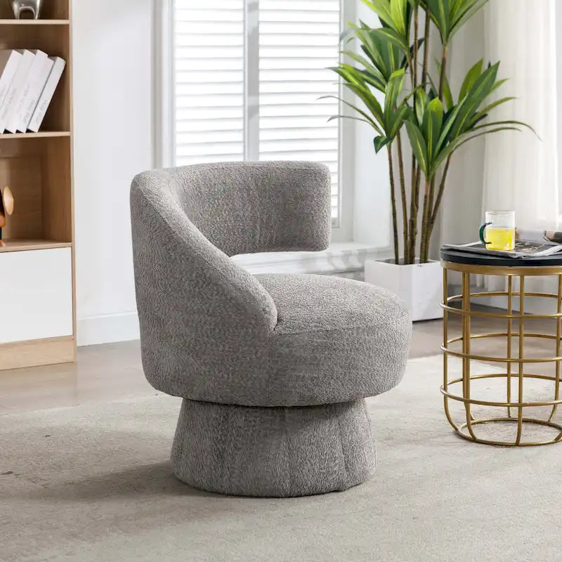 360-Degree Swivel Cuddle Barrel Accent Chairs with Plush Upholstery - image 13