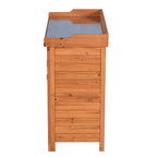 Outdoor Garden Patio Wooden Storage Cabinet Furniture Waterproof Tool Shed - image 6