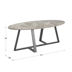 iNSPIRE Q Modern Jurmala Glossy Sintered Stone Tables with Grey Metal Base - image 8