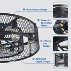 26 - Inch Farmhouse Caged Ceiling Fan with Light, Remote & APP Control Quiet DC Motor E26 Bulbs Included Black - image 3