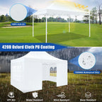HOTEEL 10x15 Heavy Duty Canopy Tent - Commercial Pop Up with UV50+, Thick Hexagonal Frame, 4 Sidewalls, Anti-Pooling Design & Roller Bag (Black) - image 15