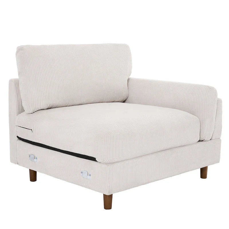 90-Inch Oversized Corduroy Sofa for Living Room with Reversible Cushions - image 29