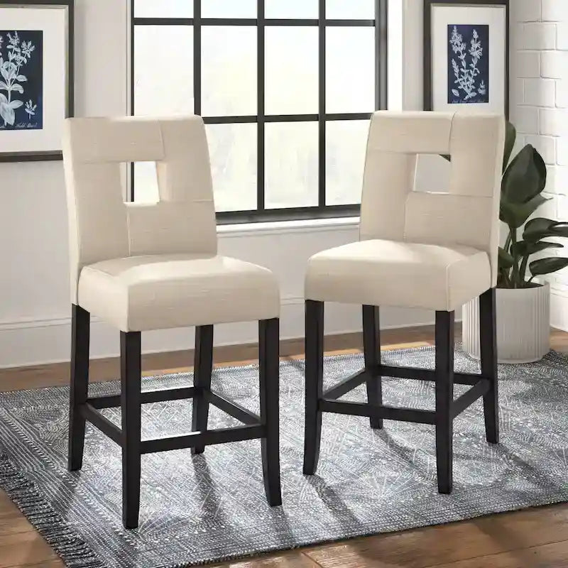 Brda Keyhole Counter Height High Back Stools - Set of 2 - image 2