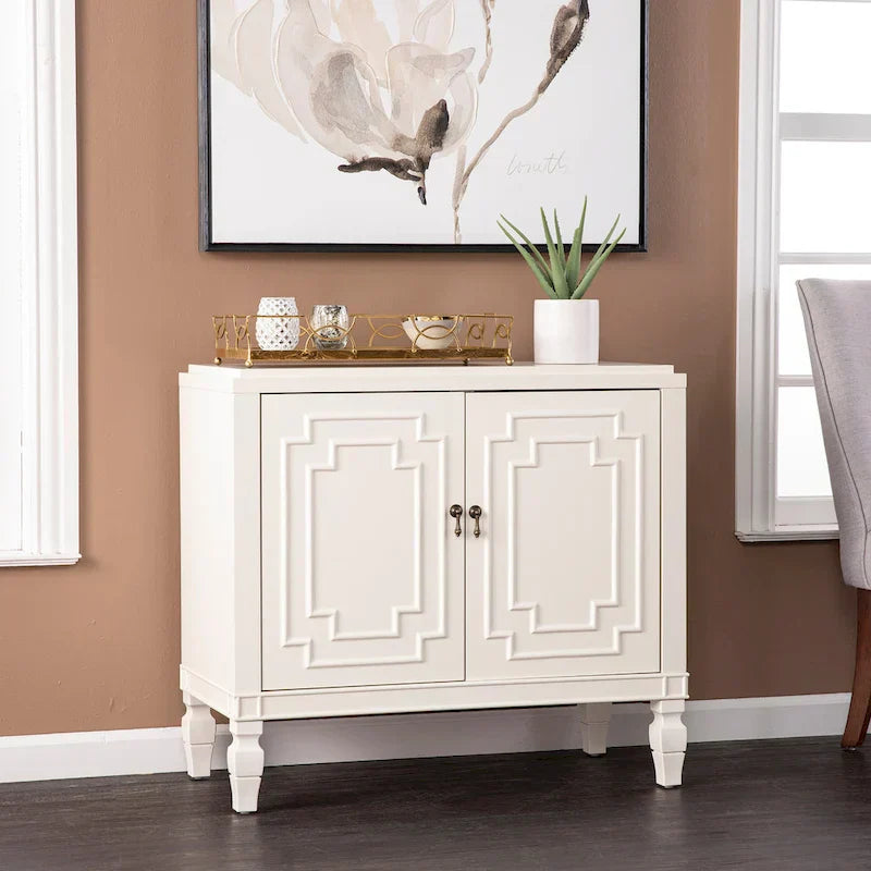 SEI Furniture Taborley Antique White Double-Door Accent Cabinet" can be rewritten as:"SEI Furniture Taborley Antique White Double-Door Accent Storage Cabinet - image 1