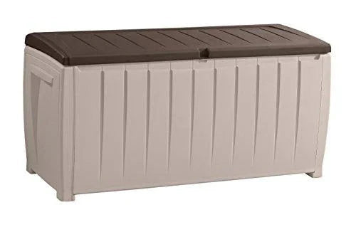 Novel Plastic Deck Storage Container Box Outdoor Patio Furniture 90 Gal, Brown - image 5