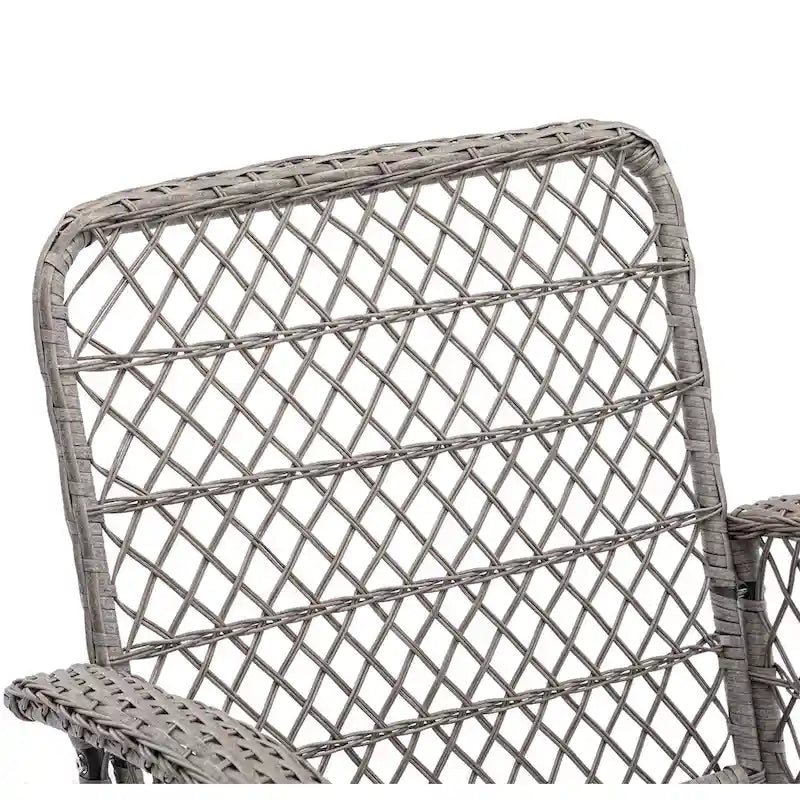 3 Pieces Outdoor Swivel Rocker Patio Chairs, 360 Degree Rocking Patio Conversation Set - image 12