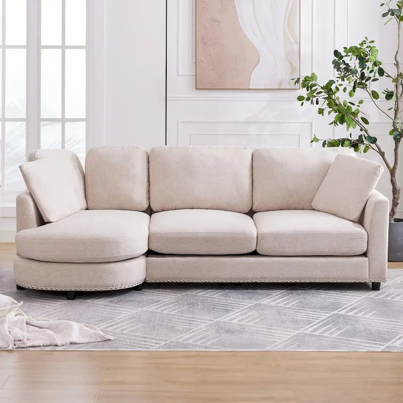 L Shape Sectional Sofa with Chaise and Cushioned Seating - image 1