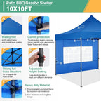 COBIZI 10x20 Heavy Duty Pop up Canopy Tent with 6 sidewalls Easy Up Commercial Outdoor Canopy Wedding Party Tents for Parties All Season Wind & Waterproof Gazebo with Roller Bag,Black(Frame Thickened) - image 184