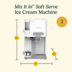 Cuisinart Soft Serve Ice Cream Machine- Mix It In Ice Cream Maker for Frozen Yogurt, Sorbet, Gelato, Drinks 1.5 Quart, White, ICE-48 - image 9