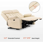 MCombo Faux Leather Electric Reclining Sofa with Heat and Massage - Models 6095/6075/6077 - image 16