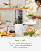J2 Cold Press Juicer Self Feeding for Hands Free Operation with Wide Mouth Hopper for Whole Recipe Loading, Zero Waste Masticating Juicer For More Juice, Less Pulp Easy Cleanup & Assembly - image 6