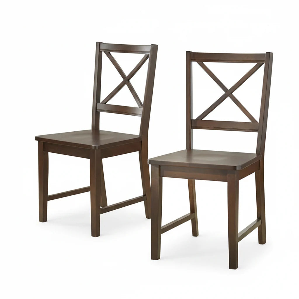 Set of 2 Solid Wood Crossback Dining Chairs by Simple Living - image 13