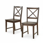 Set of 2 Solid Wood Crossback Dining Chairs by Simple Living - image 13
