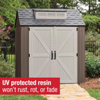 Rubbermaid Resin Outdoor Storage Shed With Floor Weather Resistant Gray Organization for Home - image 26