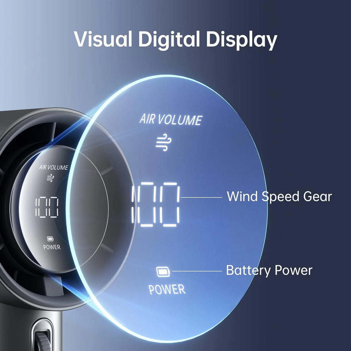 Portable Handheld Fan,Speed(1-100) Adjustable Turbo Mini Fan,5000mAh Battery Rechargeable Personal Fan with Metal Body,Digital Display,Gifts for Women Men Travel/Camping/Outdoor-Grey - image 15