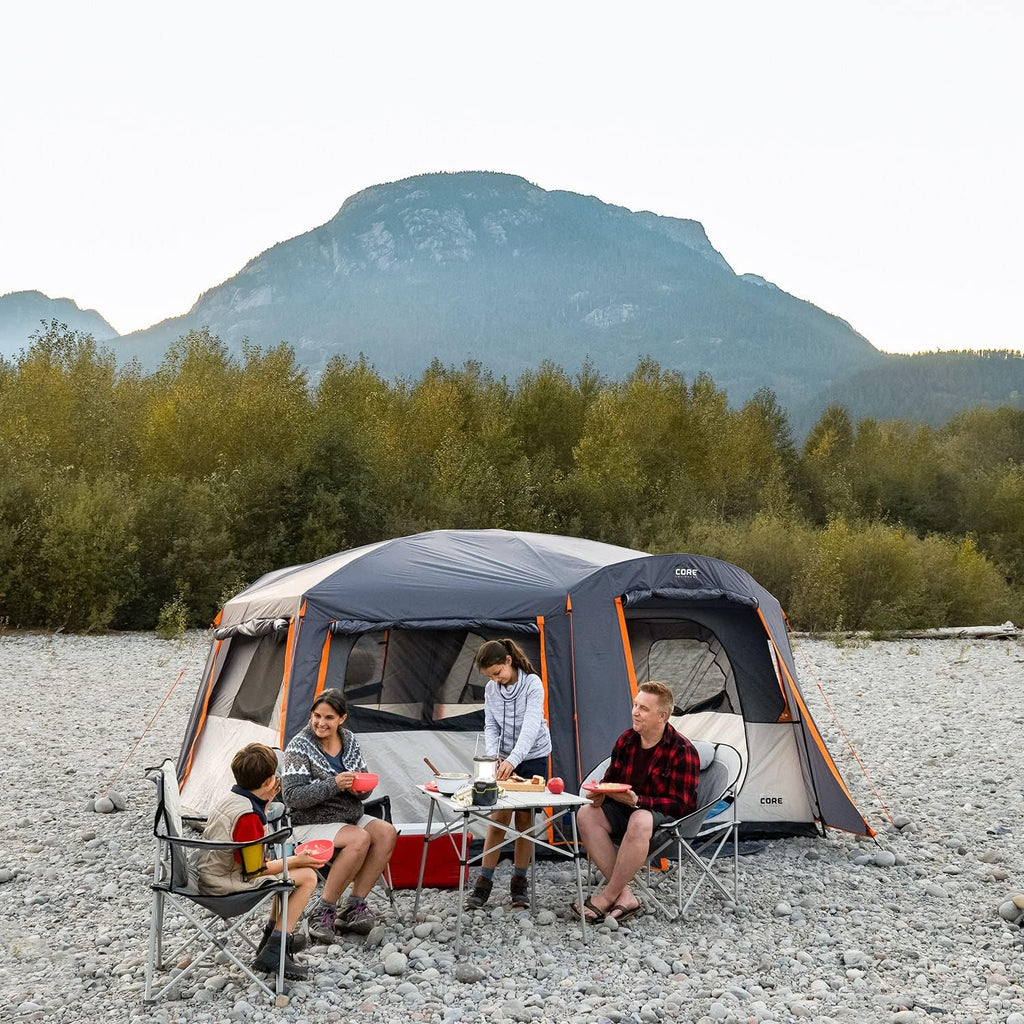 CORE Straight Wall Cabin Tents / 10 Person / 11 Person / 12 Person Large Multi Room Family Tents for Car Camping & Outdoor Adventures - image 2