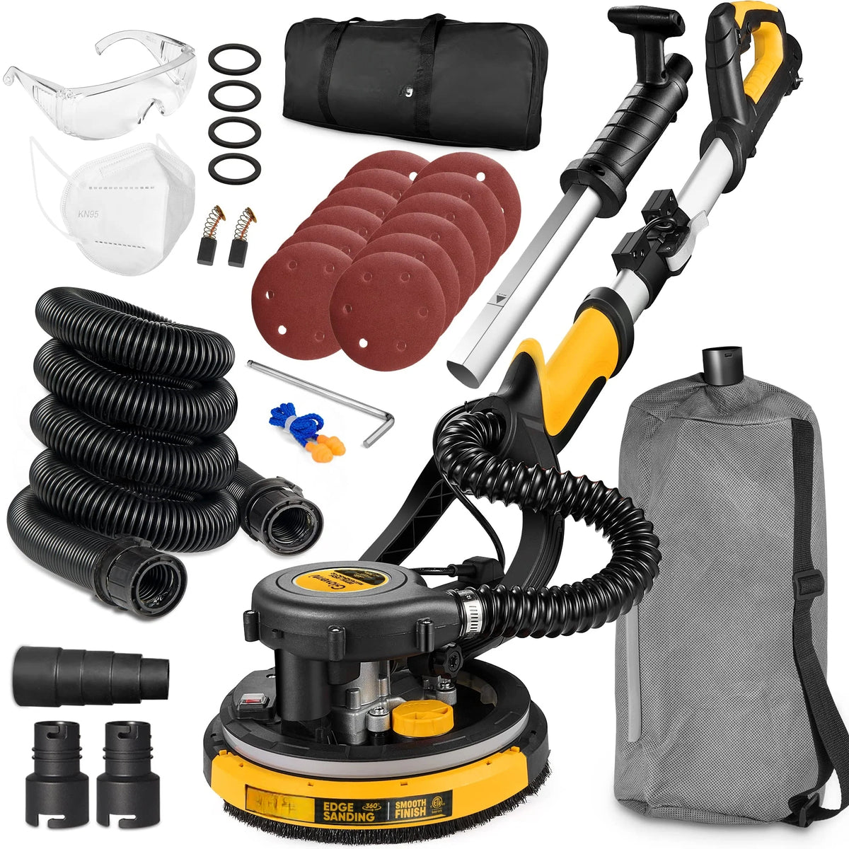 Electric Drywall Sander with Vacuum Attachment - image 1