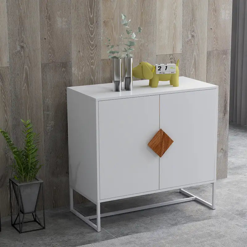 CUSchoice Solid Wood Square Handle 2-Door Sideboard - image 3
