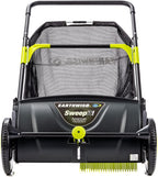 21-Inch Width Leaf & Grass Push Lawn Sweeper, Black - image 2