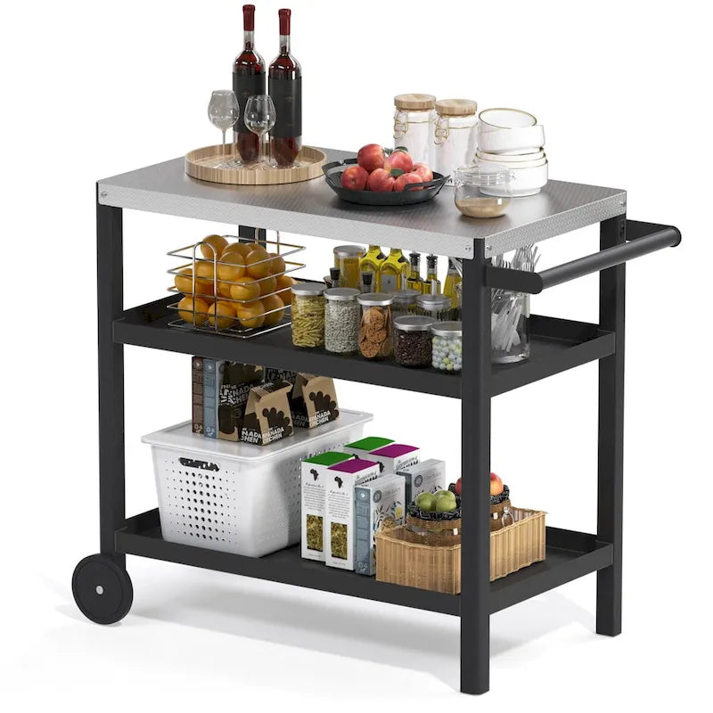 Portable Kitchen Island Grill Cart for Patios - image 1