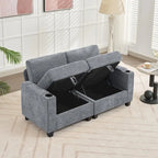 Versatile Chenille Storage Loveseat Sofa - image 23