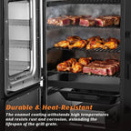 Vertical Electric Pellet Smoker Grill with Cover, 616 Sq in Cooking Area, LED Temperature Control, Meat Probe, Outdoor BBQ Smoker for Steak, Ribs, Fish & Vegetables - image 4