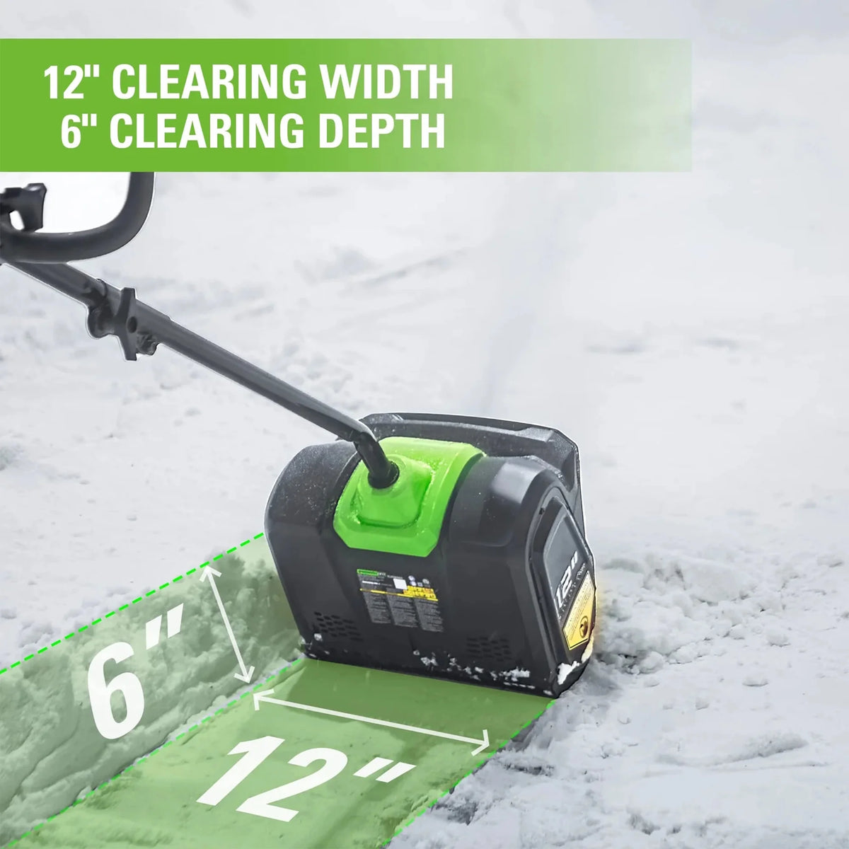 Greenworks 12" 80V Cordless Snow Shovel, Battery Not Included, 2601202 - image 3