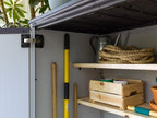 Keter Premier Tall Vertical Durable Resin Outdoor Storage Shed With Floor and Locking Double Doors, Grey - image 5