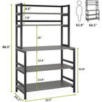 5-Tier Kitchen Baker's Rack with Storage - Microwave Oven Cart - image 17