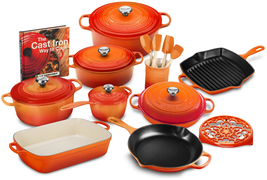 2025 20-piece Signature Cast Iron Cookware Set,10.25′′ Skillet,1.75-quart Saucepan with Lid - image 5
