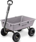 Heavy Duty Poly Utility Dump Wagon Garden Cart w/Pneumatic Tires, 6 Cu Ft - 1200 lb Capacity Outdoor Wheelbarrow for Yard, Landscaping & Gardening, Lawn Tractor or ATV Towable-Gorilla Carts - image 2