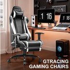GTRACING Gaming Chair, Ergonomic Office Desk Chair with Lumbar Support, PU Leather, Footrest & Adjustable Headrest, Red - image 38