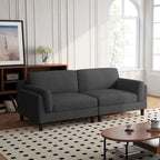 90-Inch Oversized Corduroy Sofa for Living Room with Reversible Cushions - image 2