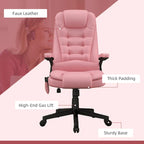 HOMCOM High Back Massage Office Chair with 6 Vibration Points and Heated Recline - PU Leather Computer Chair - image 10