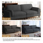 90-Inch Oversized Corduroy Sofa for Living Room with Reversible Cushions - image 19