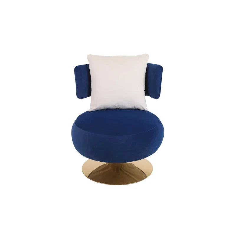 Round Barrel Chair with Fabric and Swivel Design - image 25