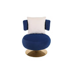 Round Barrel Chair with Fabric and Swivel Design - image 25