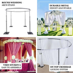 Efavormart 10ft / 4 Post Gold Metal DIY Photography Backdrop Stand, Wedding Arch Canopy Tent - image 15
