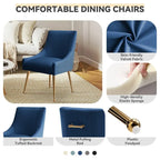 SEYNAR Set of 4 Modern Glam Boucle Velvet Dining or Vanity Chairs with Rear Handle - image 25