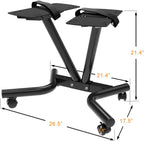 Dumbbell Stand Fitness Dial Dumbbell Rack with Adjustable Belt for Home Gym Set - image 3