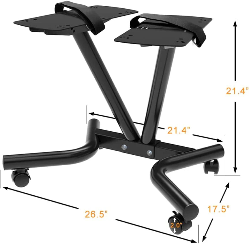 Dumbbell Stand Fitness Dial Dumbbell Rack with Adjustable Belt for Home Gym Set - image 3