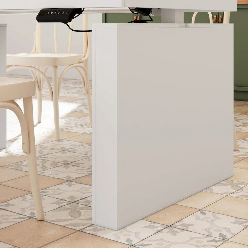 Modern White Adjustable Workstation - 70.9W Dining Table & Office Desk - image 15
