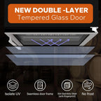 24'' Wine Cooler Refrigerator - 46 Bottle Wine Fridge Dual Zone with Modern Touch Intelligent Digital 40°-65°F Low Noise, Built in or Freestanding Wine Cooler for Home and Kitchen - image 13