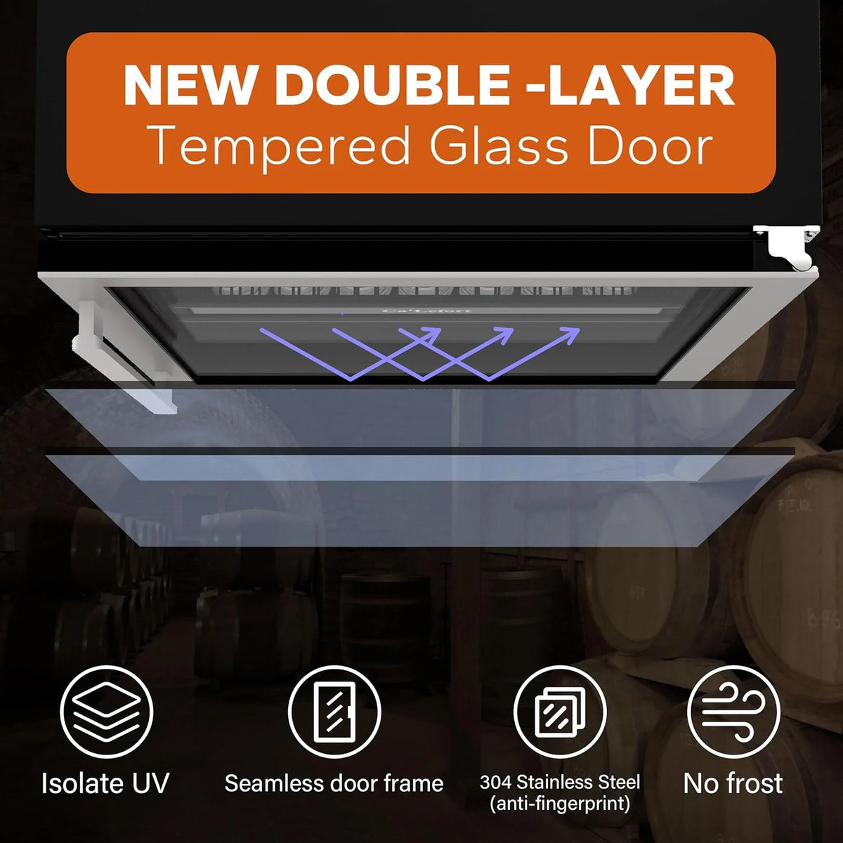 24'' Wine Cooler Refrigerator - 46 Bottle Wine Fridge Dual Zone with Modern Touch Intelligent Digital 40°-65°F Low Noise, Built in or Freestanding Wine Cooler for Home and Kitchen - image 13