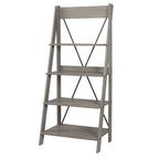 Walker Edison Solid Wood 4-Shelf Ladder Bookshelf, Brown - image 27