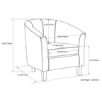 Modern Tub Accent Chair with Upholstered Seat and Wooden Legs - image 15